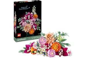 LEGO Botanicals Schöner Rosafarbener Blumenstrauß - Set mit Kunstblumen für Erwachsene - Deko mit künstlichen Rosen, Gänseblümchen, Kornblumen & Holunderblüten - Geschenkidee zum Muttertag - 10342