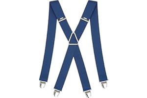 PIERROT Tirantes para Hombre - Clips Extra Fuerte - Tirantes Sólidos y Artesanales para Hombres Garantía de por vida - Tirantes para Pantalones - Una Talla Para Todos