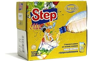 KENDY, Mix Step, Aromatizzatore d'acqua Senza Zucchero, Preparato in Polvere per Bevanda istantanea, 24 bustine di gusti misti