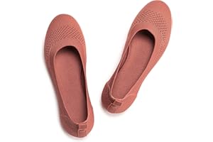 Frank Mully Ballerines Plates à Enfiler en Tricot pour Femme - Escarpins à Bout Rond