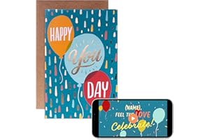 Hallmark Tarjeta de felicitación de cumpleaños con diseño de globos "Happy You Day"