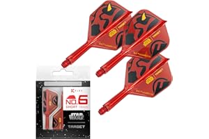 ‎TARGET DARTS Target Darts Star Wars Darth Maul-K-Flex mit integriertem Flight und Schaft | Pack mit 3 K-Flex No. 2 und No. 6 | Short, Intermediate und Medium | Disney K-Flex-Zubehör