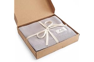 ‎LIVELLA Livella Babydecke aus 100% Bio-Baumwolle, Premium Strickdecke samt weich und atmungsaktiv, Ideal für zarte Babyhaut, Oeko-TEX Standard 100 und GOTS Zertifiziert (Grau)
