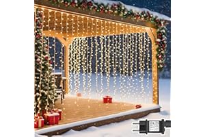 Dekofun 300 LED Guirlande Lumineuse 3m x 3m Rideau Lumineux Interieur avec Prise, 8 Modes et Minuterie, Étanche IP65 Guirlande Rideau Ramadan pour Décoration Chambre Mariage Noel Extérieur