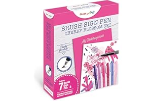 Pentel SES15C Brush Sign Pen Sketching Set Cherry Blossom & quaderno
