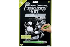 Royal & Langnickel Silver Engraving Art A4 Size Puffins Designed Painting Set