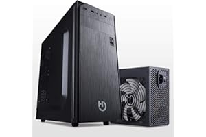 Hiditec Pack Torre PC ATX KLYP PSU y Fuente de Alimentación PSU 500W | Formato ATX | Diseño Resistente y Robusto | Materiales de Calidad