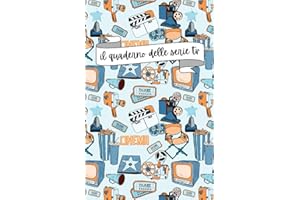 Il quaderno delle serie TV: Diario agenda delle serie tv viste, con schede per recensioni e note - azzurro