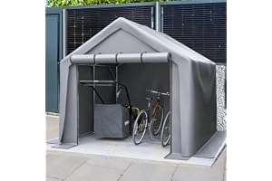 Cykelgarage utrustningsskjul XXL 244 x 241 x 217 cm, garagetält, lagertält, cykeltält vattentätt, cykelskjul trädgårdshus, mö