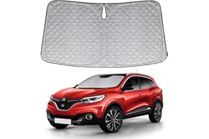 ZWPARTS Pare-Soleil pour Pare-Brise Remplacement pour Renault Kadjar 2015-2022, Pare-Soleil Pliable pour Pare-Brise de Voiture, Pare-Soleil Avant de Voiture pour Bloquer 99% des Rayons UV