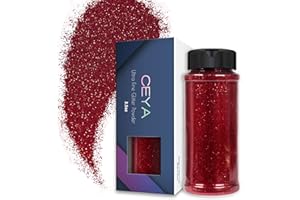 Ceya Polvo de purpurina ultrafina de 100 g, color rojo vino, 1/128 pulgadas, 0,2 mm, para rosas, limo, resina epoxi, vaso, manualidades, joyas, arte de uñas, festivales, maquillaje, álbumes de