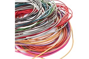 ESNADO Lederschnur Rund 2 mm. 10 x 1 Meter - Bunt