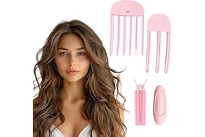 YUEXNKO Volumen Clips Haare,4PCS Volumen Haarklammer,Volumen Haarspangen, Volumenclip Für Den Haaransatz,Spurlose Haarspange Haarstyling Rollenclips für Volumen,Ansatzlifting auf allen Haartypen (Rosa)