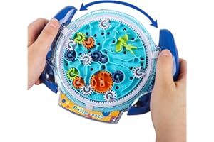 GUKASXI 3D Maze Puzzle Toy for Kids, Maze and Ball Game Puzzle Toy, Balance Labyrinth Rolling Ball Toys, Imagination Education Toy, for Kids Teens Adults (Blue)