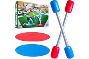 KreativeKraft Jeu de Gladiateur Gonflable avec Gonflable Bâtons - Fête, Plage, Jeux Exterieur Enfant