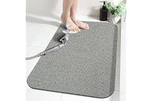 ROIMOE Duschmatte rutschfest, Luffa Strukturierte Duschmatte Waschbar Anti-Rutschmatte mit Ablauflöchern Massage Duschmatten für Nassbereiche Schnell Trocknend (80 x 40 cm)