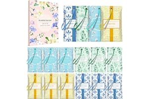 Scent-Hi Sacchetti Profumati, Aroma per Profumare Vestiti Armadi, Cassetti, Stanze da Bagno, Auto-Cotone, Lino, Eukalyptus Salbei, Vaniglia (4 Parfums 16 Sachets)
