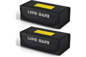 2 Stück Lipo-Sicherheitstasche, Feuerfeste Sicherheitsschutztasch, Lipo Batterie Tasche Feuerfest Explosionsgeschützte Batterie Safe Bag für Charge, Lipo Akku Tasche, Lipo Safe Bag
