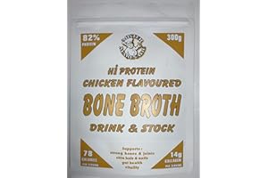 MISTER MARINADE Bone Broth Rich Chicken Flavour, 16.5g Protein per Serving, 15 Servings, 100% Natural Collagen & Protein Bone Broth from Sweden. Nutrition for Healthy Joints, Skin, Hair & Nails 300g