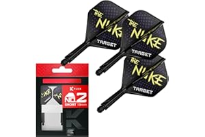 Target Darts Luke Littler K Flex Plumas y Sistema de Flecha, No.2/No.6 | Pack de 3 Plumas Kflex All In One, The Nuke Player Edition Accesorios de Dardos | Vástago Dardos K-Flex Corto/Intermedio/Medio