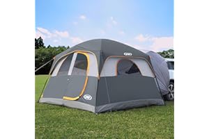 UNP Tente SUV pour Camping, 6 Personnes, Tente de hayon pour extérieur, Tent Facile à Installer avec Pare-Pluie, 3 x 2,9 x 2,7 m