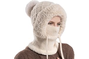 MAZELIKEHOOD Donna Sciarpa Cappello Unisex Maglione Calda Invernale Copricapo Sciarpa Collo Scaldacollo Comodo Idea Regalo