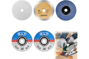 NUTKIT Zestaw kół do szlifierki kątowej 76 mm, zestaw 5 profesjonalnych uniwersalnych tarcz tnących, wydajne i precyzyjne cięcie, uniwersalny zestaw do cięcia drewna, płytek, polerowania metalu