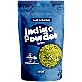 Leaf & Nectar 100% Pure Indigo Powder for Black Hair | Natural Hair Dye & Chemical-Free Color (180g)