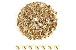 moinkerin Brads Rotondi, Metallo 200 Pezzi Fermacampioni Scrapbooking