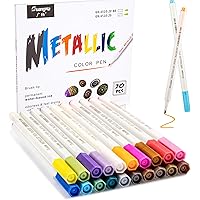 Huttoly Metallic Stifte,20 Farben und 1 mm feiner Metallic Marker Stifte,Metall marker,Metallischen Stift Pens,Zur…