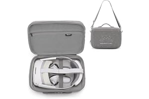 BeisDirect Étui de voyage pour Pico 4 Ultra VR, étui rigide portable pour casque et manettes Pico4 Ultra VR, étui de protection avec bandoulière (gris)