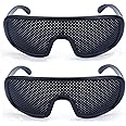 Visions India Lazy Spectacles Pinhole Vision Correction Glasses Eyesight Improvement for Men/Women/Kids (Avaitor-2Pcs)