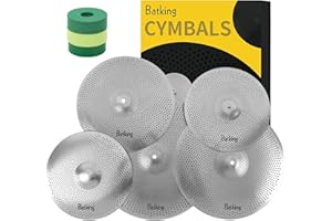 Batking low volume cymbals low volume cymbal pack quiet cymbals practice set of 5 pcs
