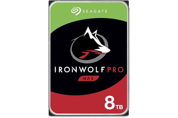 Seagate IronWolf Pro 8TB NAS Internal Hard Drive HDD - 3.5 inches SATA 6Gb/s 7200 RPM 256MB Cache for RAID Network Attached Storage, Data Recovery Service - Frustration Free Packaging (ST8000NE001)