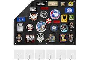 Qaestuan Pannello di Supporto per Patch Tattiche, Pannello di Visualizzazione per Patch in Velcro, 58X45 cm Pannello Patch Supporto per Toppe Tattiche Militari, Pieghevole