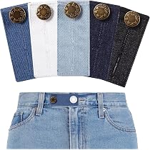 Lot De 5 Extenseurs De Bouton De Pantalon - Élastiques Réglables - Pour Jeans, Pantalons, Maternité - Homme/Femme - 10