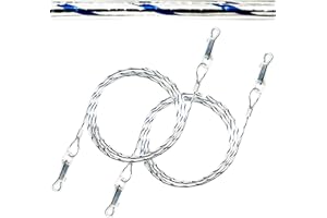 PETOPEDIA 2x 1.5m Reflective Dog Tie Out Cables for Dogs – 3mm Thick, Heavy Duty, PVC Cover, Camping Accessories, Outdoor Use with Anchor Stake – Ideal for Small & Medium Dogs (5ft, BLUE (Pack of 2))