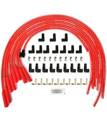 MSD Super Conductor 8.5 MM Universal 2 In 1 Spark Plug Wire Set - 90 Degree Plug Ends