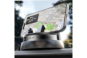 LISEN Soporte Movil Coche[Actualización Real para 2025]Soporte para Movil Coche de Instrumentos Girable 360° Ajustable, Phone Holder Car para iPhone 17 Pro Max/17 Air/16/15/14, Samsung, Huawei, Xiaomi
