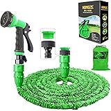 HOMOZE Garden Hose Pipe 50 FT Expandable Garden Hose with 3/4", 1/2" Fittings, Anti-leakage - Flexible Expanding Hose with 8