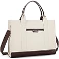 Missnine Tote Bag Canvas Laptop Bag 15.6 inch Briefcase for Women Large Capacity Handbag for Office, School, Travel