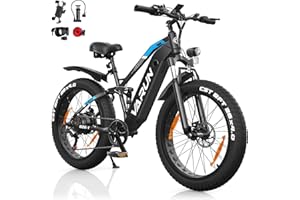 VARUN Bici Elettrica, 26''*4.0 Fat Tire Bicicletta Elettrica Uomo/Donna, 250W 48V 18Ah/15Ah/13Ah Mountain Bike Elettrica, Autonomia Fino a 60-150Km, Ebike Dotata di Cambio a 7 Velocità e Display LCD