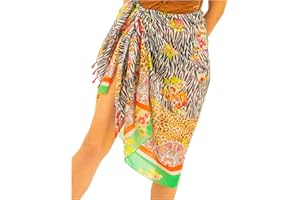 MANDALA LIFE ART Pareo Da Spiaggia Donna Lungo Grande Cottone Nappa Sarong Boho Xxl Copricostume Mare Bikibi Cover Up Tunica Sclarpa Gonna Decorazione Murale Arazzo Da Parete 180X120Cm Rayon Fatto In India