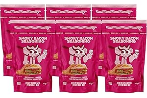 NOTORIOUS NOOCH CO Notorious Nooch - Smoky Bacon Flavour Vegan Food Seasoning - Plant-Based Nutritional Yeast - Pack of 6