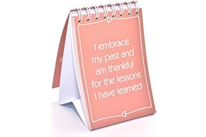 YIN TO THE YANG YOGA LTD Lot de 52 cartes d'affirmation pour vous aider à vivre une vie plus consciente et manifester des pensées positives (rose et blanc)