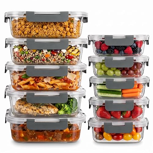 uandu Glasbehälter-Set 20-teilig, Borosilikat
