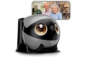 Enabot EBO Air 2 Plus, robot intelligente guidabile per la sorveglianza domestica con immagine facciale personalizzata, telecamera di sorveglianza 3K con batteria, fotocamera per animali domestici con