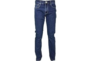 MASTINO Vaqueros para hombre con 5 bolsillos, corte regular, pierna recta, cintura alta