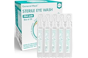 General Medi Eye Wash - Sterile Saline Solution 20ml/0.9% (Pack of 25)