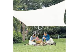 LOVE STORY Toldo Vela de Sombra Cuadrado 4x4m Toldos Exterior Terraza HDPE Transpirable Protección Rayos UV para Terraza Balcon Patio Exteriores,Crema